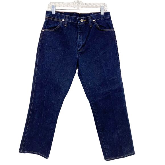 Vintage Wrangler Mens Size 32 x 30 Dark Blue Silver Ed. Straight Leg Jeans - Picture 1 of 7